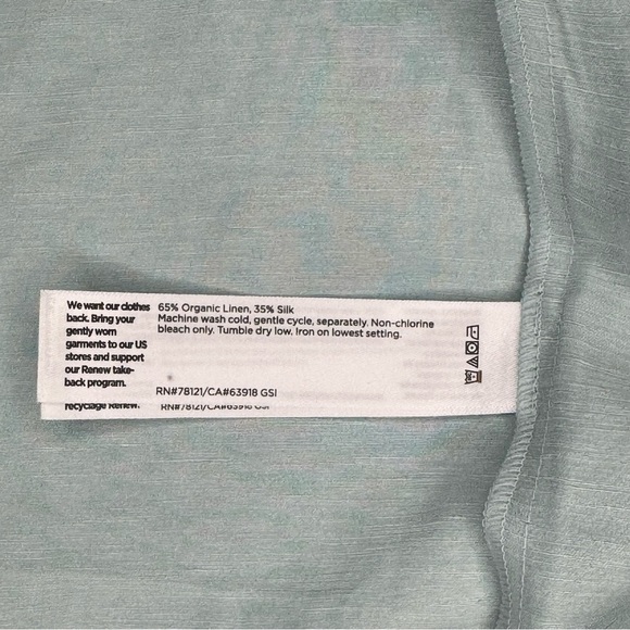 Eileen Fisher Stand Collar Organic Linen and Silk Kimono Jacket Cardigan Sz L - Picture 9 of 11